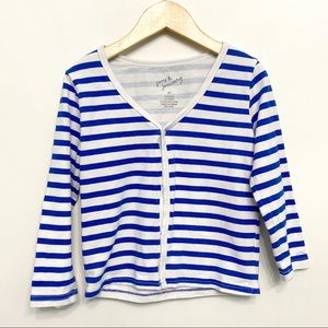 june & january | cobalt stripe cardigan lightweight unisex 4t
